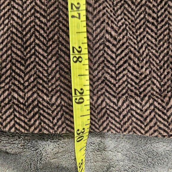 Jason Maxwell Mens Small Herringbone Button Up Shirt Brown Tan Long Sleeve - Picture 6 of 7